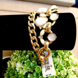 Neiman Marcus Lee Angel Capril Opal Stone Two layer bracelet NWT 48